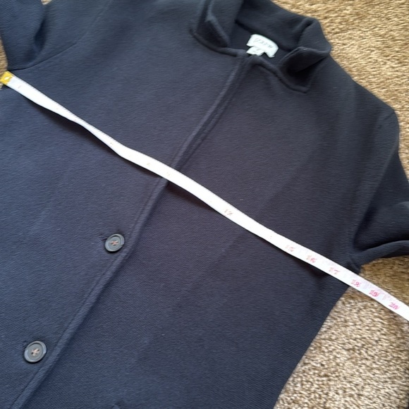 J. Crew Black Cotton Sweater Blazer Two Button - Picture 7 of 8